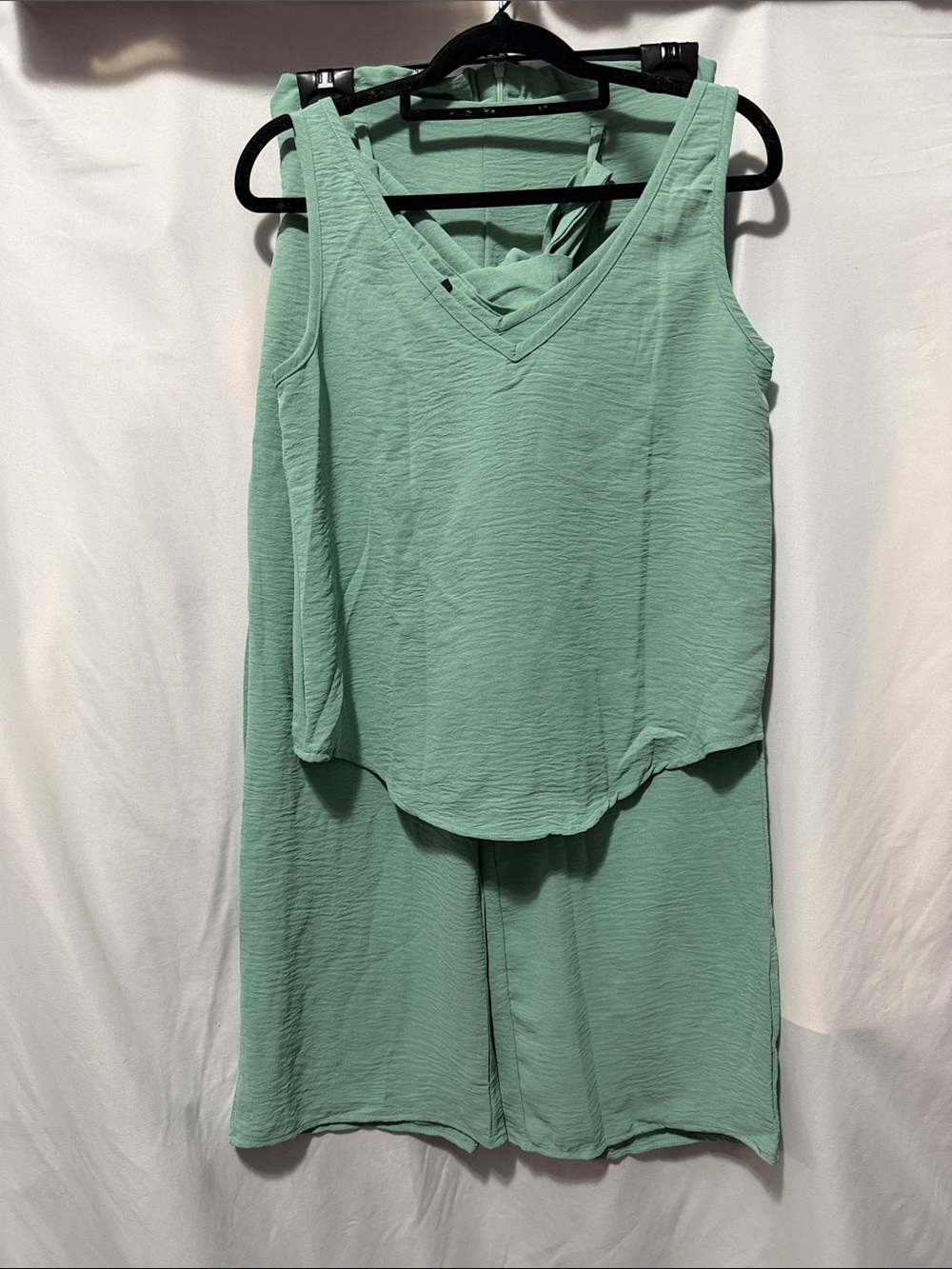 Fancyinn Mint Green Sleeveless Pantsuit Set